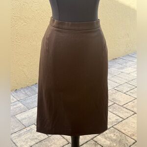 Chocolate Brown ESCADA Midi Length Pencil Skirt Sz 40/M $740
